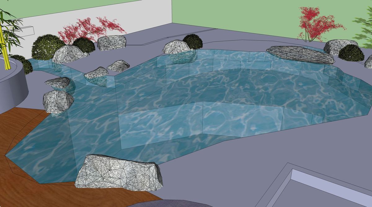 Teichskizze Weinstraße ( Komplettumbau )